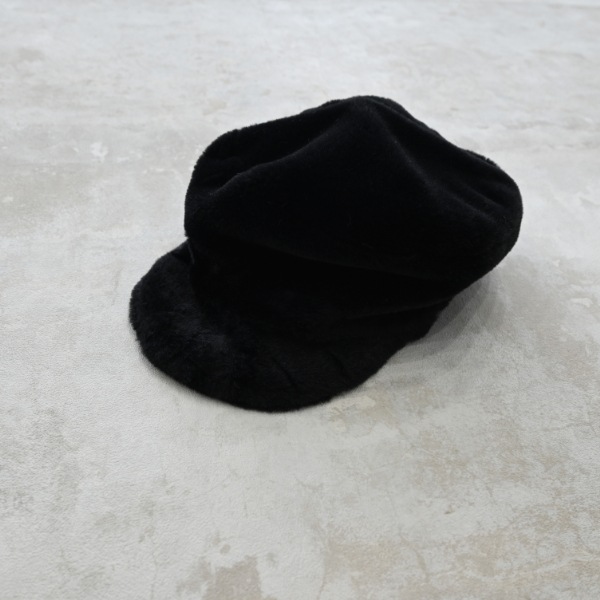 【25FW】ファー キャップ / ブラック