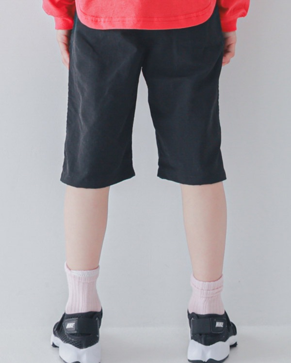 【26PS】ラインハーフパンツ / ブラック