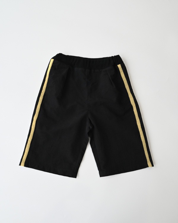 【26PS】ラインハーフパンツ / ブラック