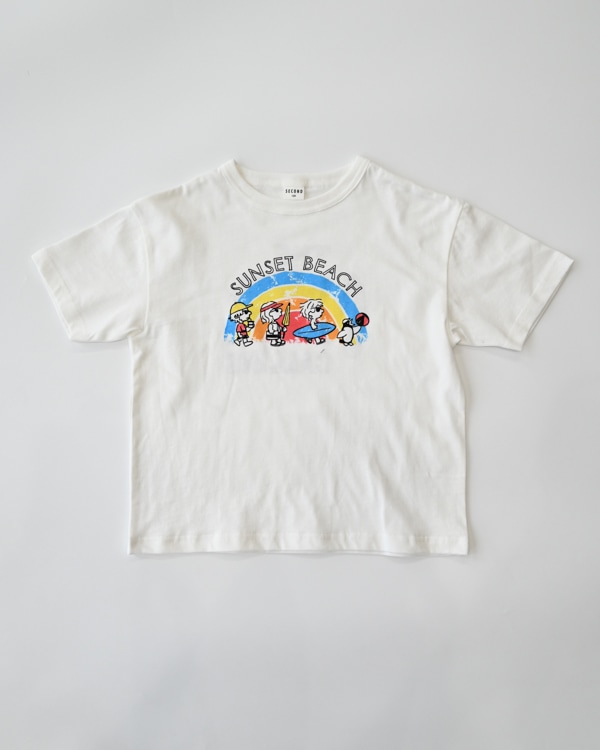 【セカンド】SUNSET BEACH Tシャツ / オフホワイト