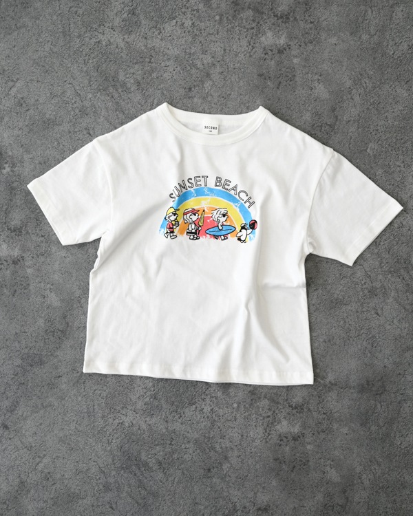【セカンド】SUNSET BEACH Tシャツ / オフホワイト