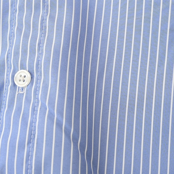 【25FW】ストライプマオカラーシャツ / ネイビー