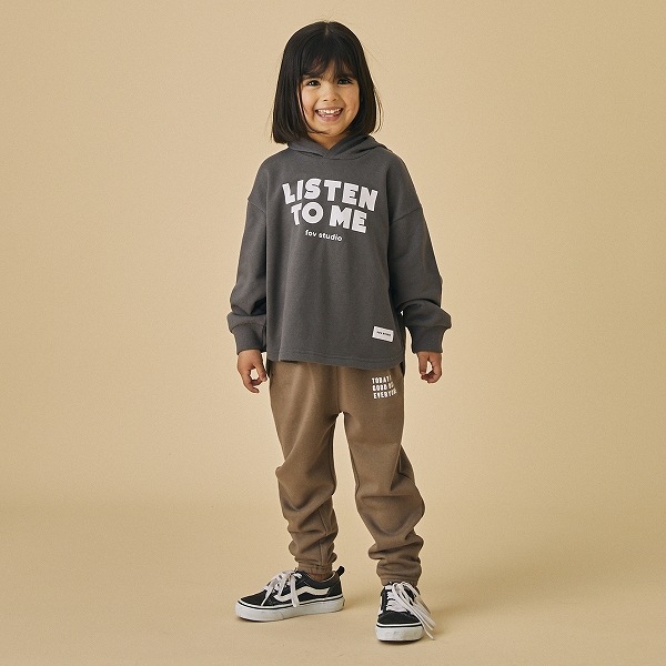 【25FW】LISTEN TO ME パーカー / チャコールグレー
