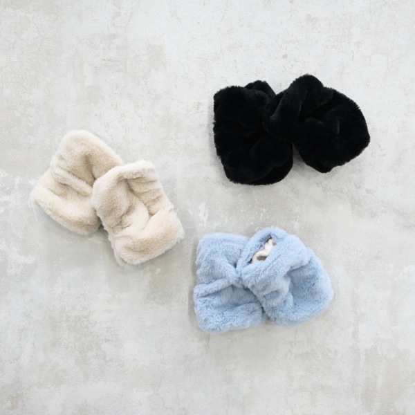 【25FW】ファー アームウォーマー / アイボリー