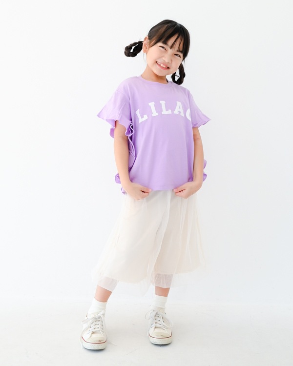 【エヌエイチティー】LILACフレアーTシャツ / ラベンダー