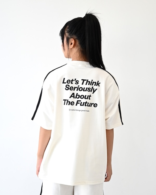 【ジェネレーター】Think About 袖ラインプルオーバー / ホワイト