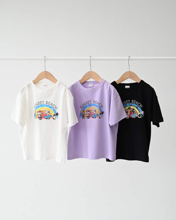 【セカンド】SUNSET BEACH Tシャツ / パープル