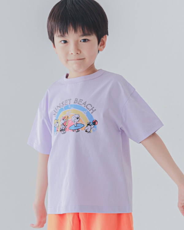 【セカンド】SUNSET BEACH Tシャツ / パープル