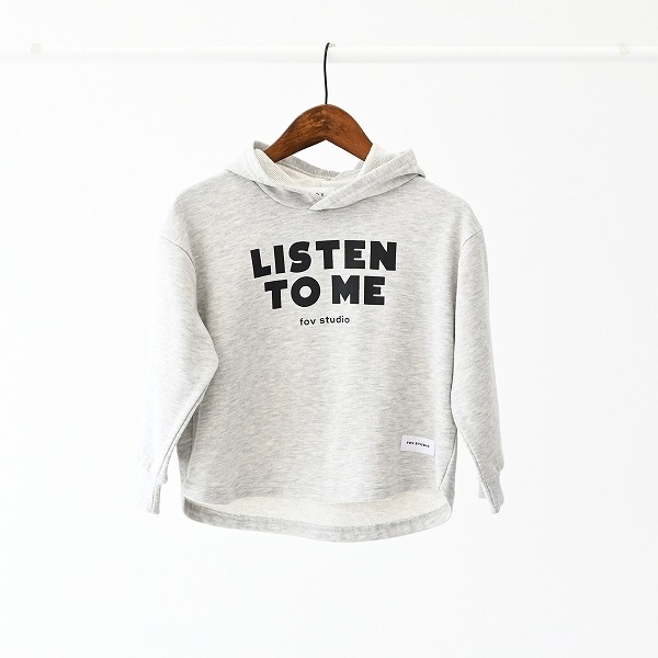 【25FW】LISTEN TO ME パーカー / 杢グレー