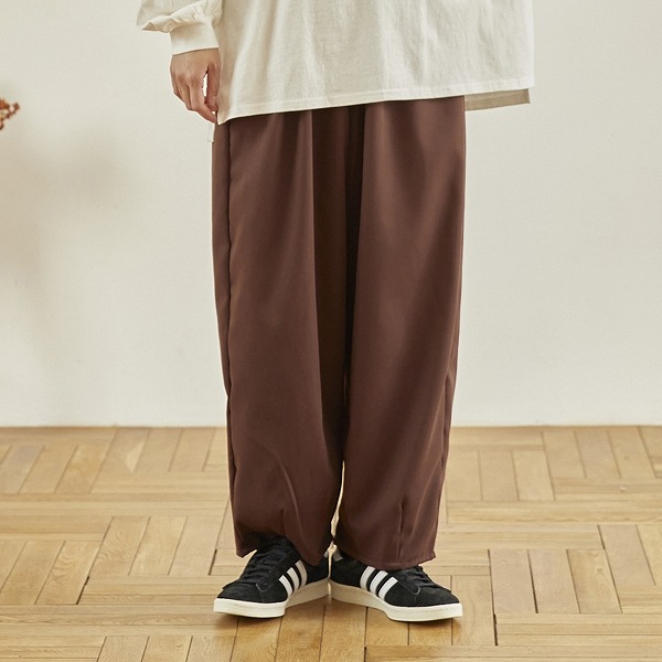 【25FW】タックバレルパンツ / ブラウン