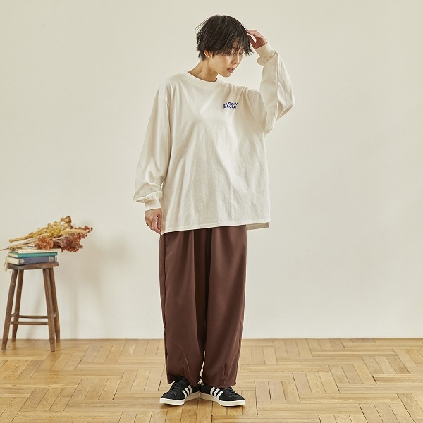 【25FW】タックバレルパンツ / ブラウン