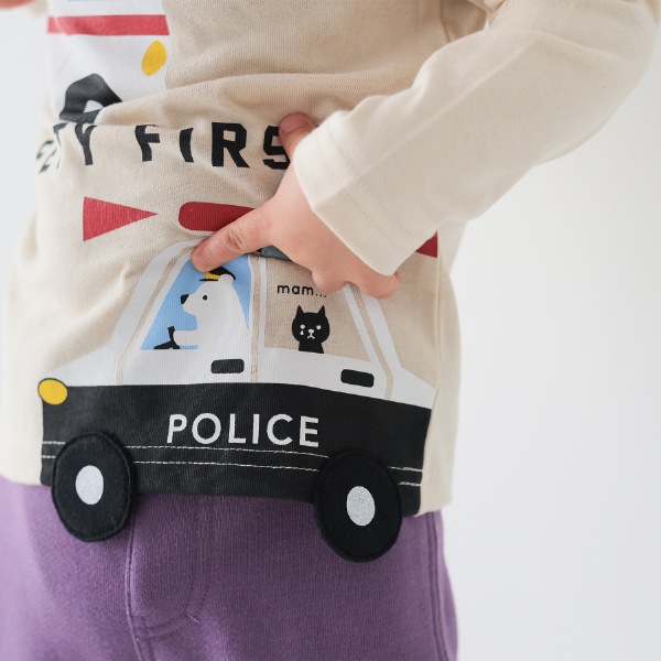 【25FW】働く車 ロングＴシャツ / アイボリー