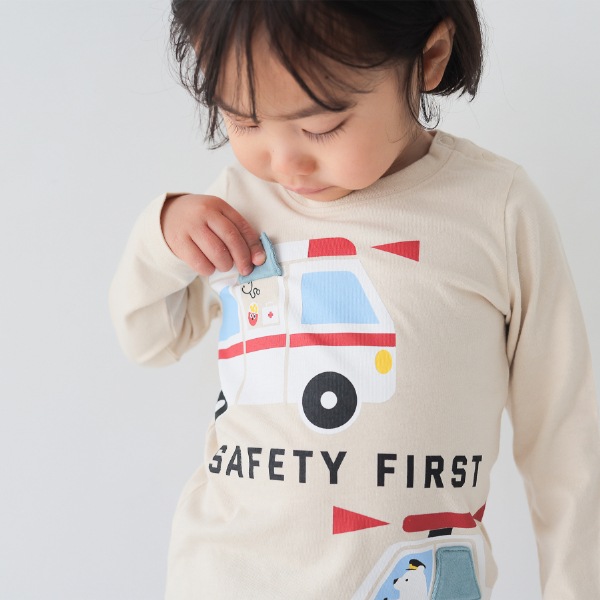 【25FW】働く車 ロングＴシャツ / アイボリー