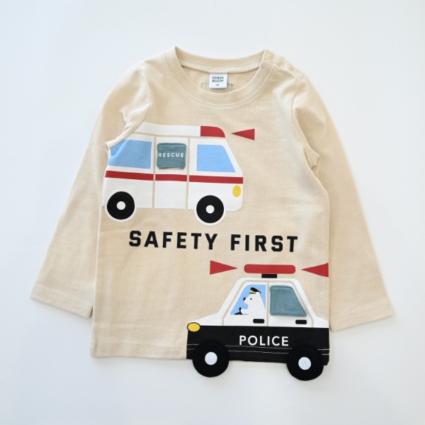 【25FW】働く車 ロングＴシャツ / アイボリー