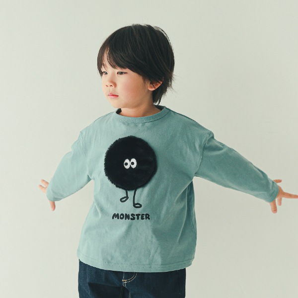 【25FW】モンスター ロングＴシャツ / ブルー