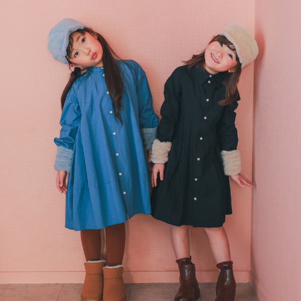 【25FW】ファー アームウォーマー / サックス