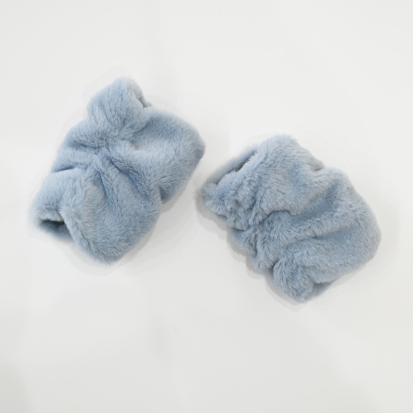 【25FW】ファー アームウォーマー / サックス