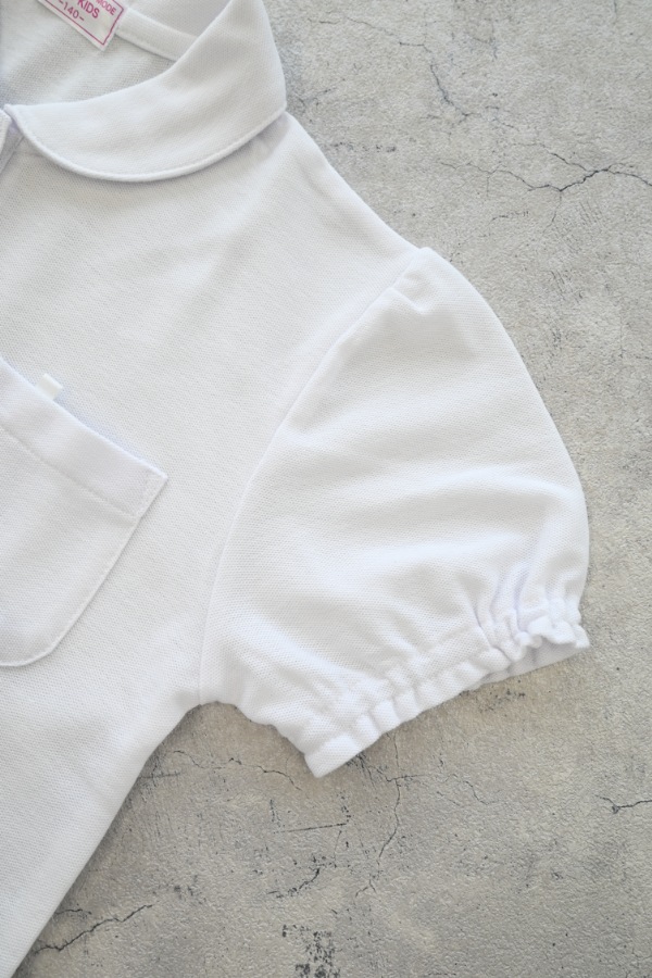 【定番】半袖ガールズ スクールポロシャツ / オフホワイト