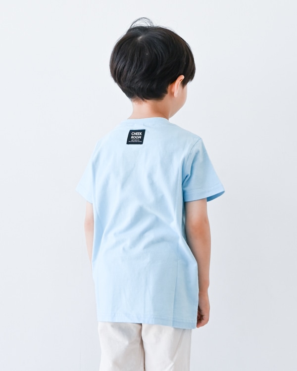【チークルーム】消防車 Tシャツ / サックス
