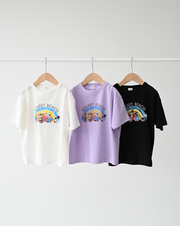 【セカンド】SUNSET BEACH Tシャツ / ブラック
