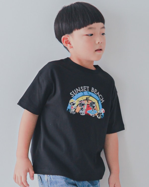 【セカンド】SUNSET BEACH Tシャツ / ブラック