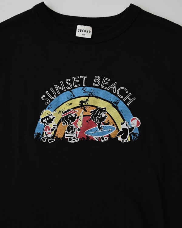 【セカンド】SUNSET BEACH Tシャツ / ブラック