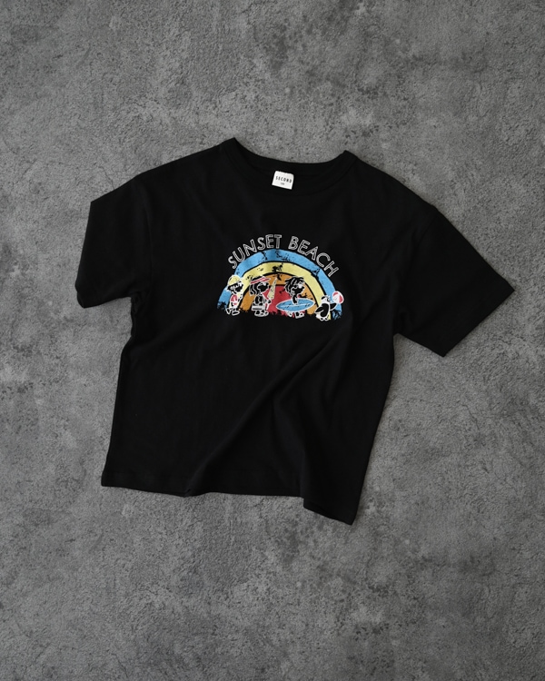 【セカンド】SUNSET BEACH Tシャツ / ブラック