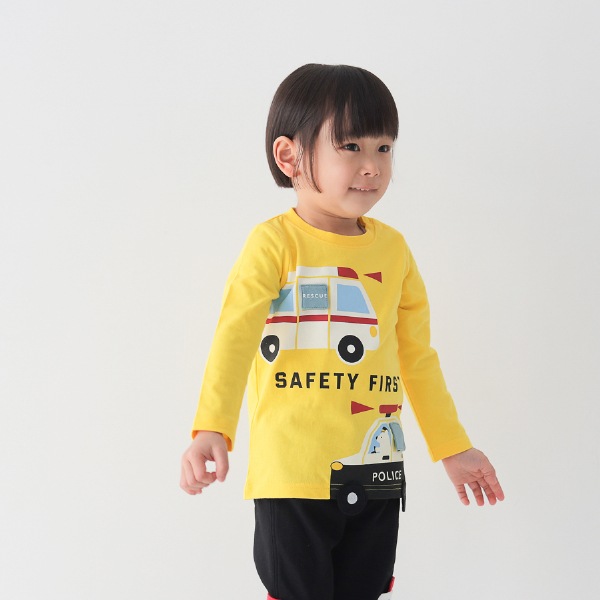 【25FW】働く車 ロングTシャツ / イエロー