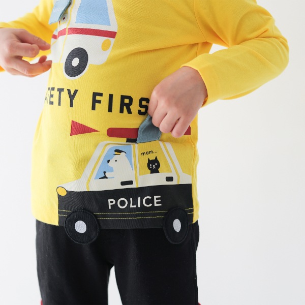 【25FW】働く車 ロングTシャツ / イエロー