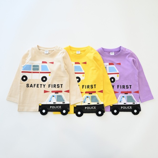 【25FW】働く車 ロングTシャツ / イエロー