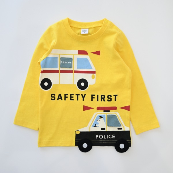 【25FW】働く車 ロングTシャツ / イエロー