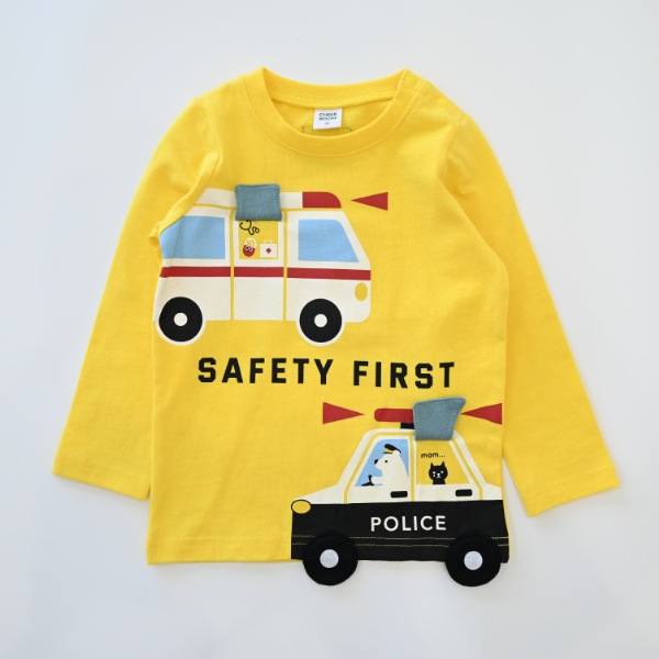 【25FW】働く車 ロングTシャツ / イエロー