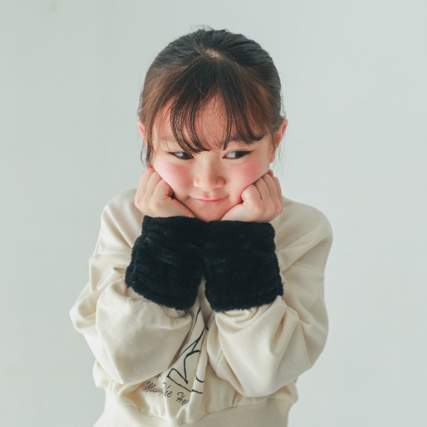 【25FW】ファー アームウォーマー / ブラック