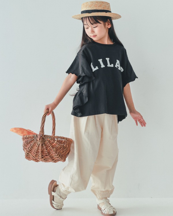 【エヌエイチティー】LILACフレアーTシャツ / ブラック