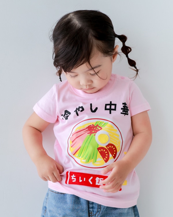 【チークルーム】冷やし中華 Tシャツ / ピンク