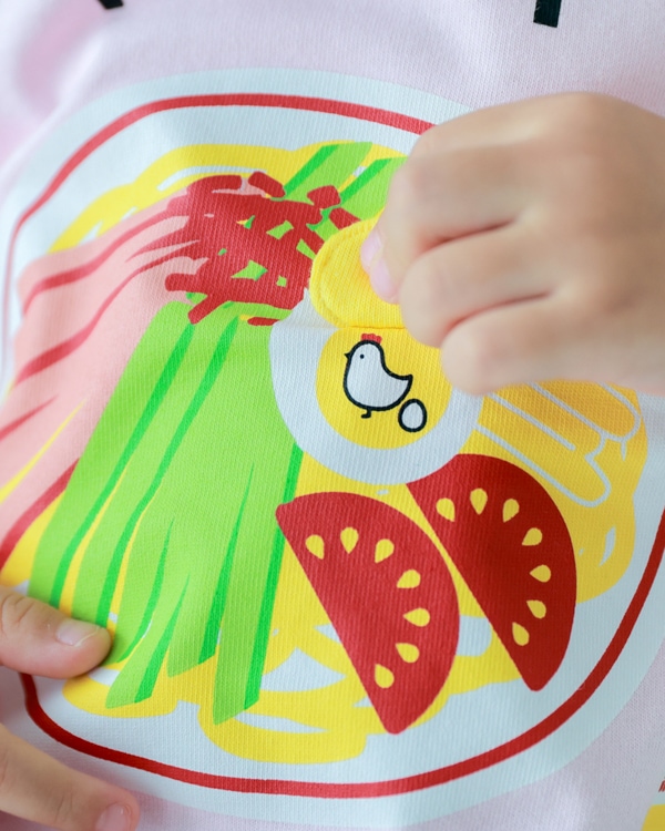 【チークルーム】冷やし中華 Tシャツ / ピンク