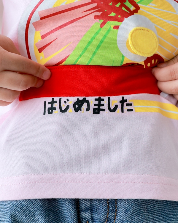 【チークルーム】冷やし中華 Tシャツ / ピンク