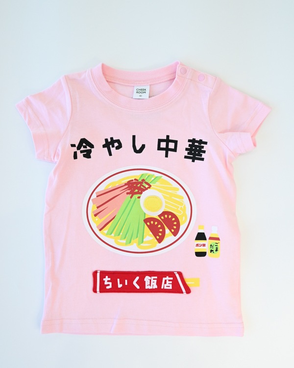 【チークルーム】冷やし中華 Tシャツ / ピンク