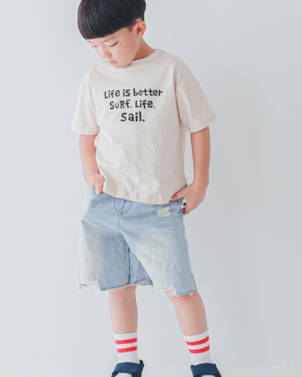 【セカンド】SALING CREW Tシャツ / アイボリー