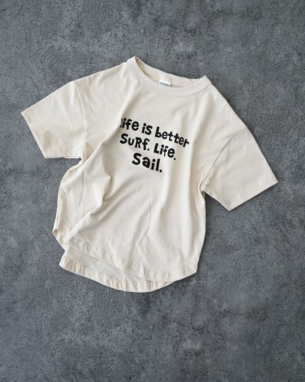 【セカンド】SALING CREW Tシャツ / アイボリー