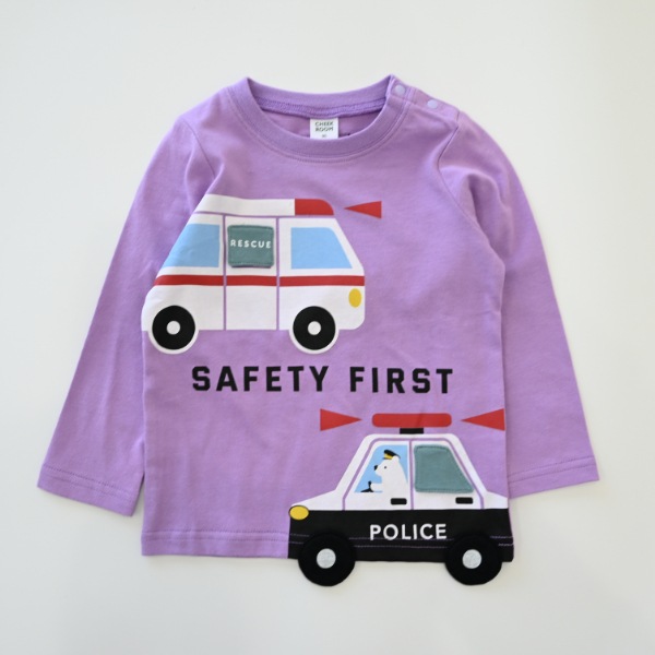 【25FW】働く車 ロングＴシャツ / ラベンダー