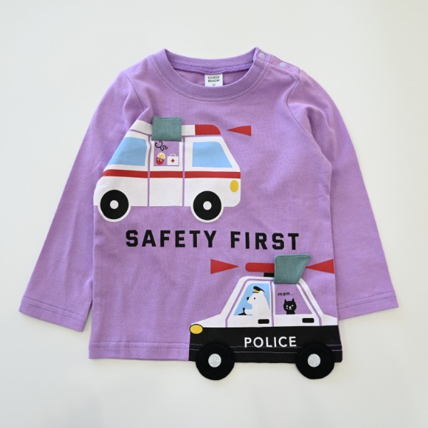 【25FW】働く車 ロングＴシャツ / ラベンダー