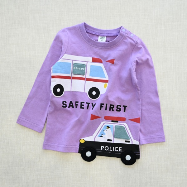 【25FW】働く車 ロングＴシャツ / ラベンダー