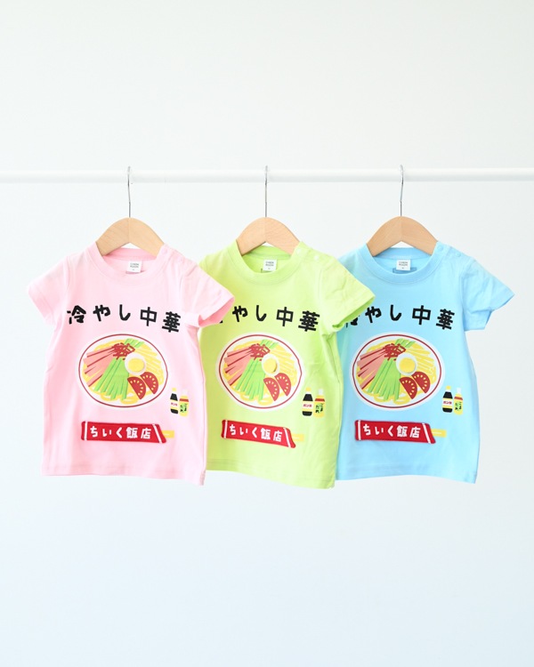 【チークルーム】冷やし中華 Tシャツ / ライトグリーン