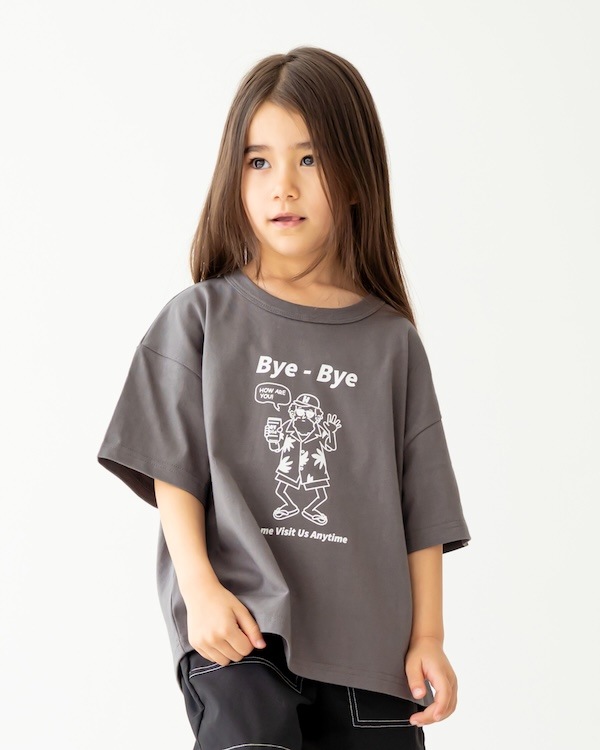 【フォブ】Bye Bye Tシャツ / チャコールグレー  