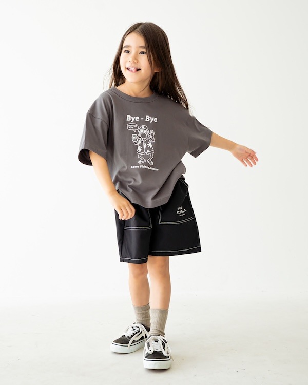 【フォブ】Bye Bye Tシャツ / チャコールグレー  