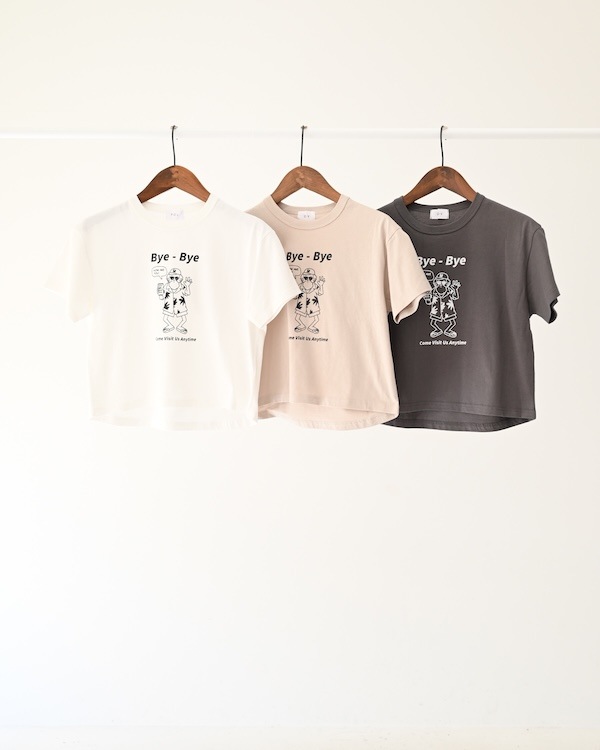 【フォブ】Bye Bye Tシャツ / チャコールグレー  