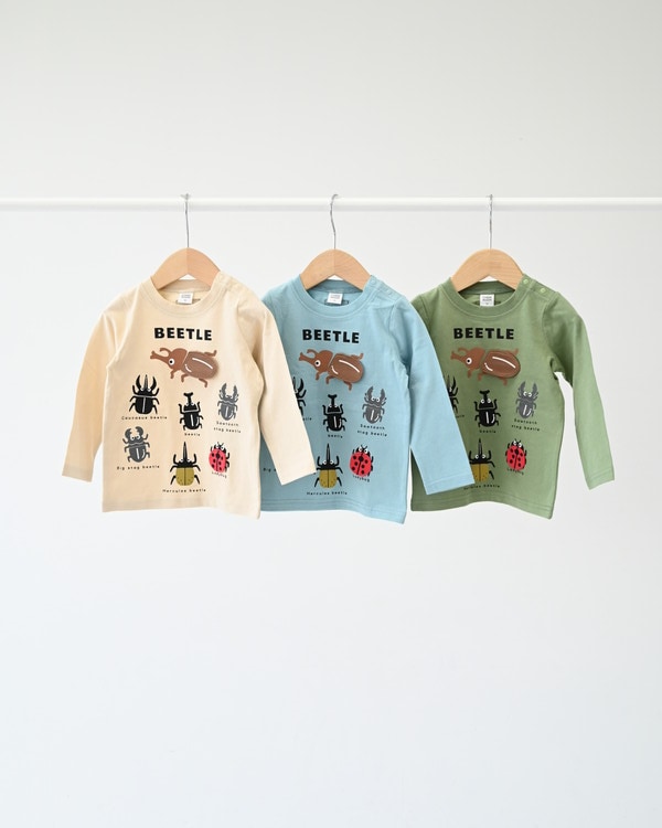 【チークルーム】クワガタカブト ロングTシャツ / アイボリー