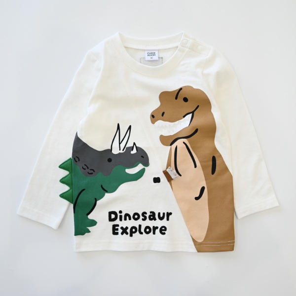 【25FW】恐竜 ロングＴシャツ / オフホワイト