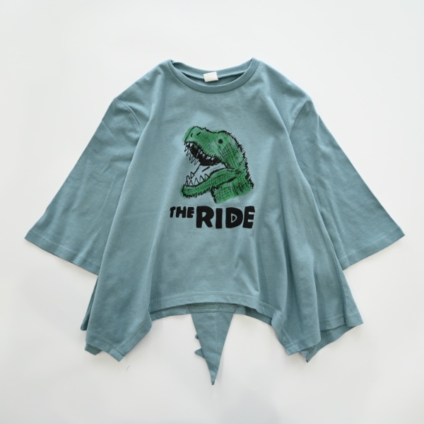【25FW】恐竜なりきり ロングＴシャツ / ブルー